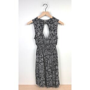 Roxy Women's Black &‎ White Floral Print Sleeveless Mini Dress XS